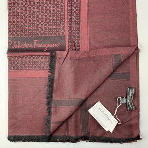 Salvatore Ferragamo Torres Scarf in Black Cherry